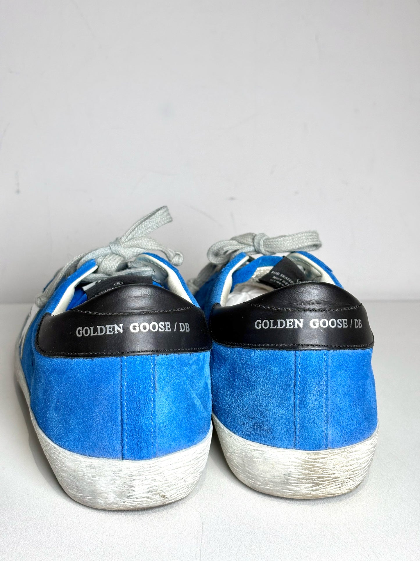W Shoe Size 41 Golden Goose Blue Suede Silver Star Pre-owned Sneakers