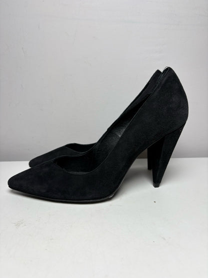 Women's Shoe Size 40 (US 9.5) Maje Black Suede Leather NWOT Pre-Owned Pointed Toe Heels