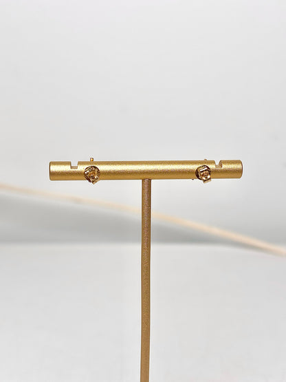 14K Gold Shane Company Pave' Diamonds Earrings