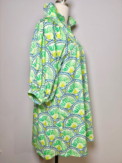 Women Size XS Emily McCarthy Green Print NWT Dress