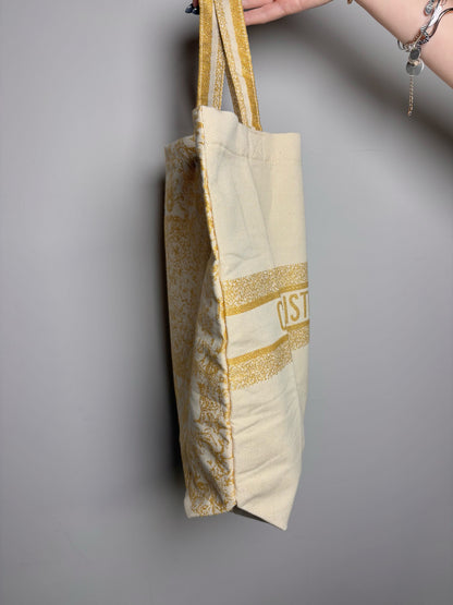 Canvas Christian Dior "Garden of Dreams"  Cream Tote Bag