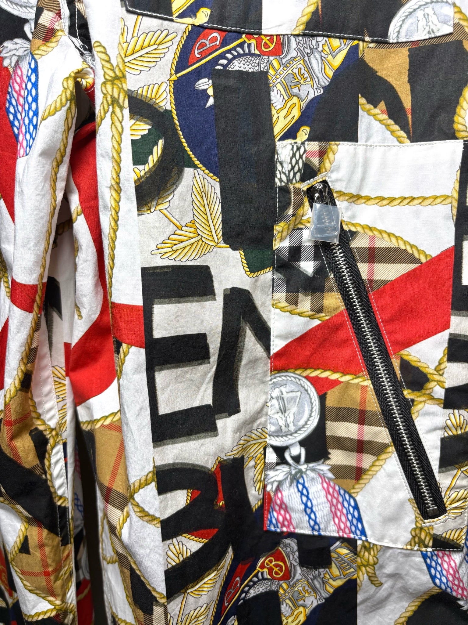 burberry バーバリー paint 落書きシャツ Women Size 4 Burberry Multi-Color Archive Graffiti Print NWT, Pre
