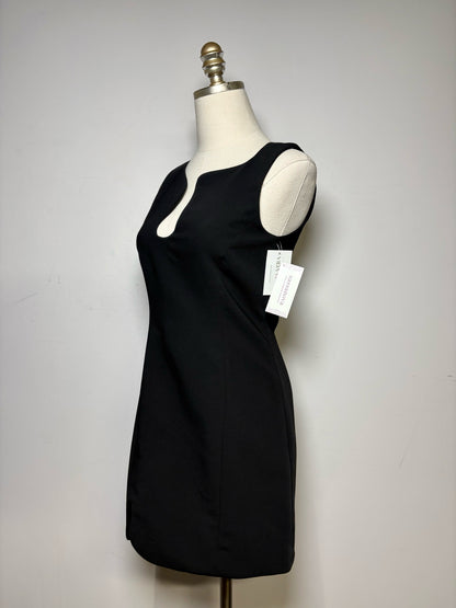 NWT/Pre-Owned XS Amanda Uprichard Black Solid Polyester Women's Dress