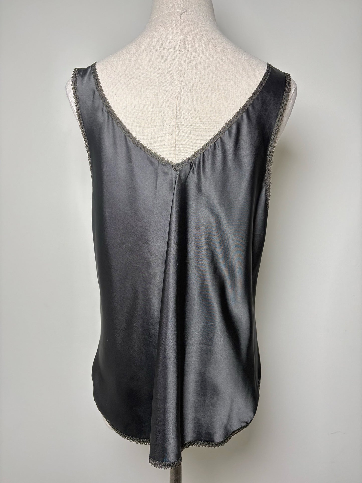 Women Size L Christian Dior Black Lace Tank Top