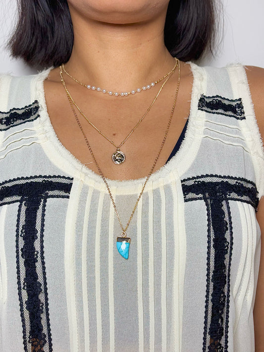Gold Plated Liv Oliver Necklace