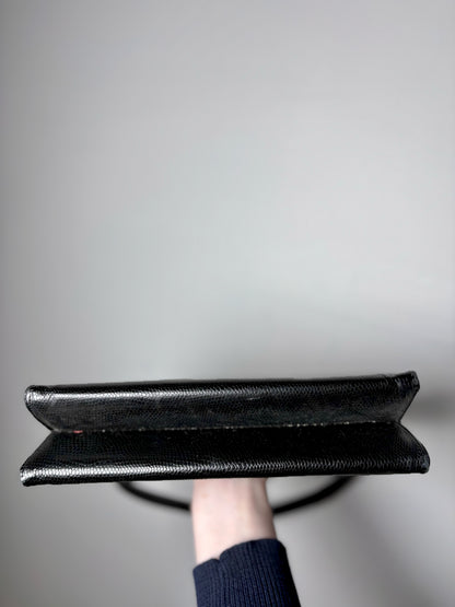 Bags by Supreme Solid Vintage Leather Pre-owned Black Evening Purse