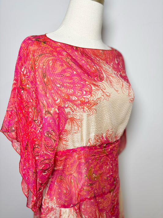 Women Size 6 Anna Sui Pink Print Dress