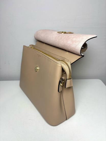 Women's LePARMENTIER Solid Leather Pre-Owned, Like-New Nude Medium Purse