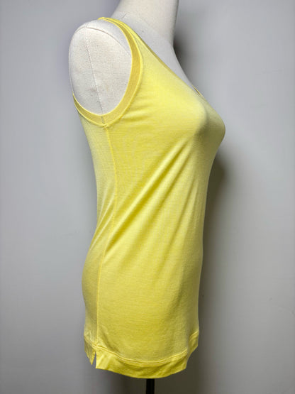 Women Size 38 (6 US) Loro Piana Yellow Cashmere, Silk NWT Top