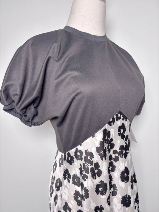 Women Size 1 (US 2-4) Ted Baker Black Part Floral & Solid Dress