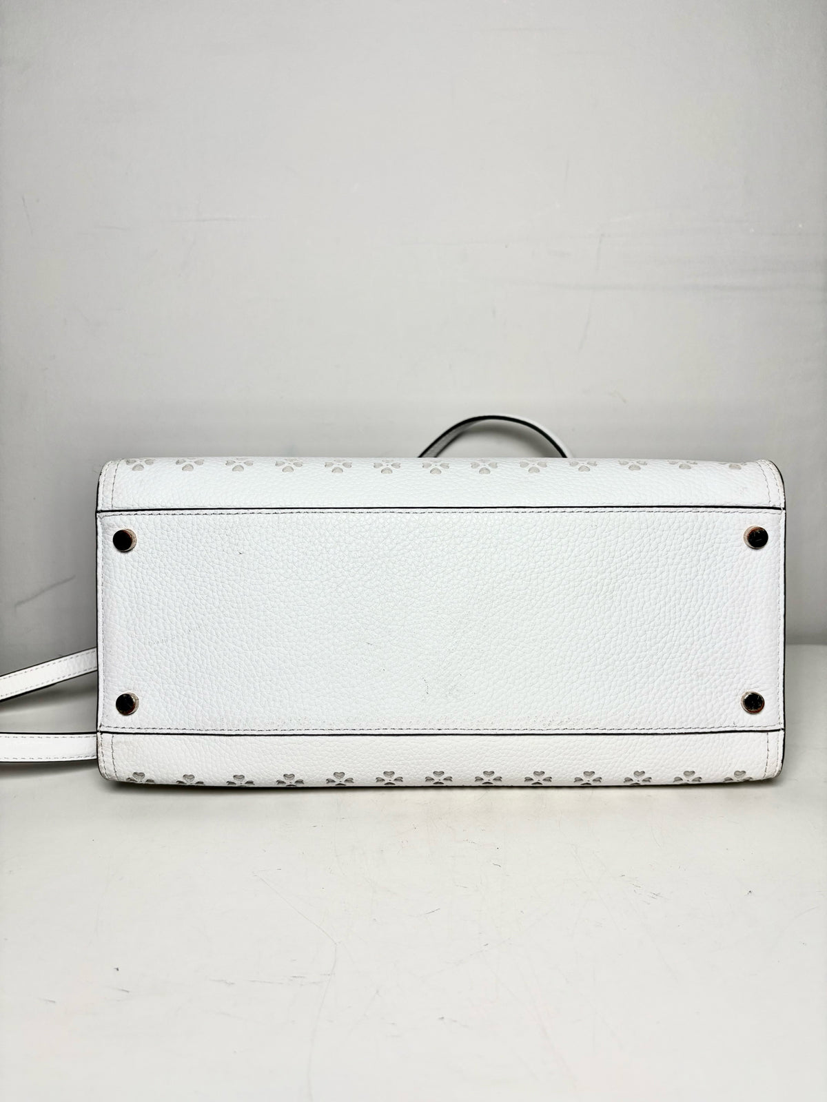 Kate Spade New York Rowe Perforated Leather Pre-owned White Tote