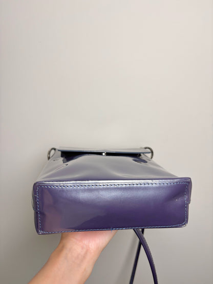 Frederic Paris Solid Patent Leather Small Purse