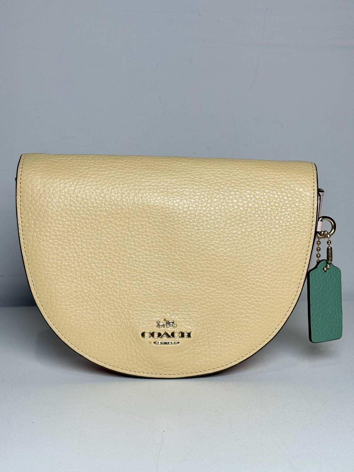 Coach Colorblock Leather Like-New Yellow, Pink, Green Leather Small Purse