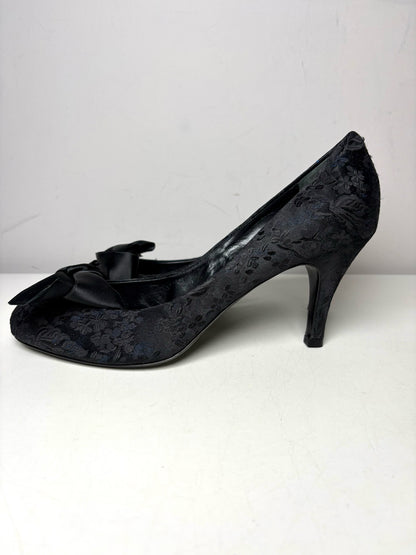 W Shoe Size 9 Jill Stuart Black Satin Women's NWT Heels