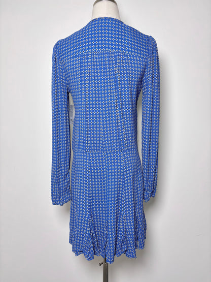 Women Size S Veronica Beard Blue, White Print Viscose blend Dress