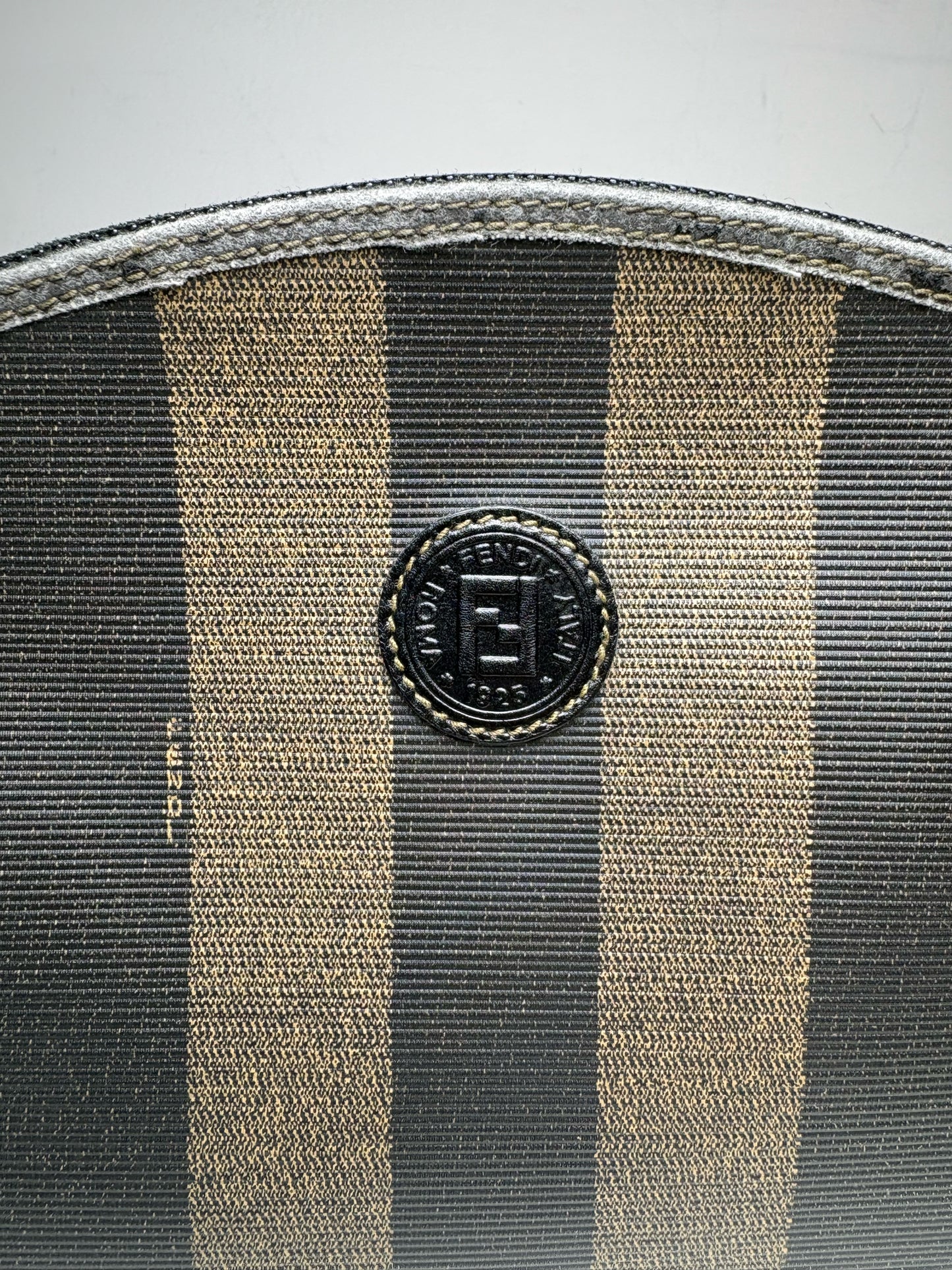 Authentic Fendi Penguin Striped Green, Black Vintage Pre-owned Pouch