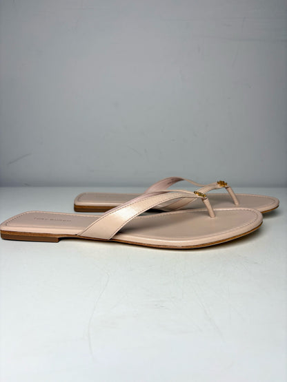 W Shoe Size 10 Tory Burch Light Pink Leather Goat NWT, Pre-owned Sandals
