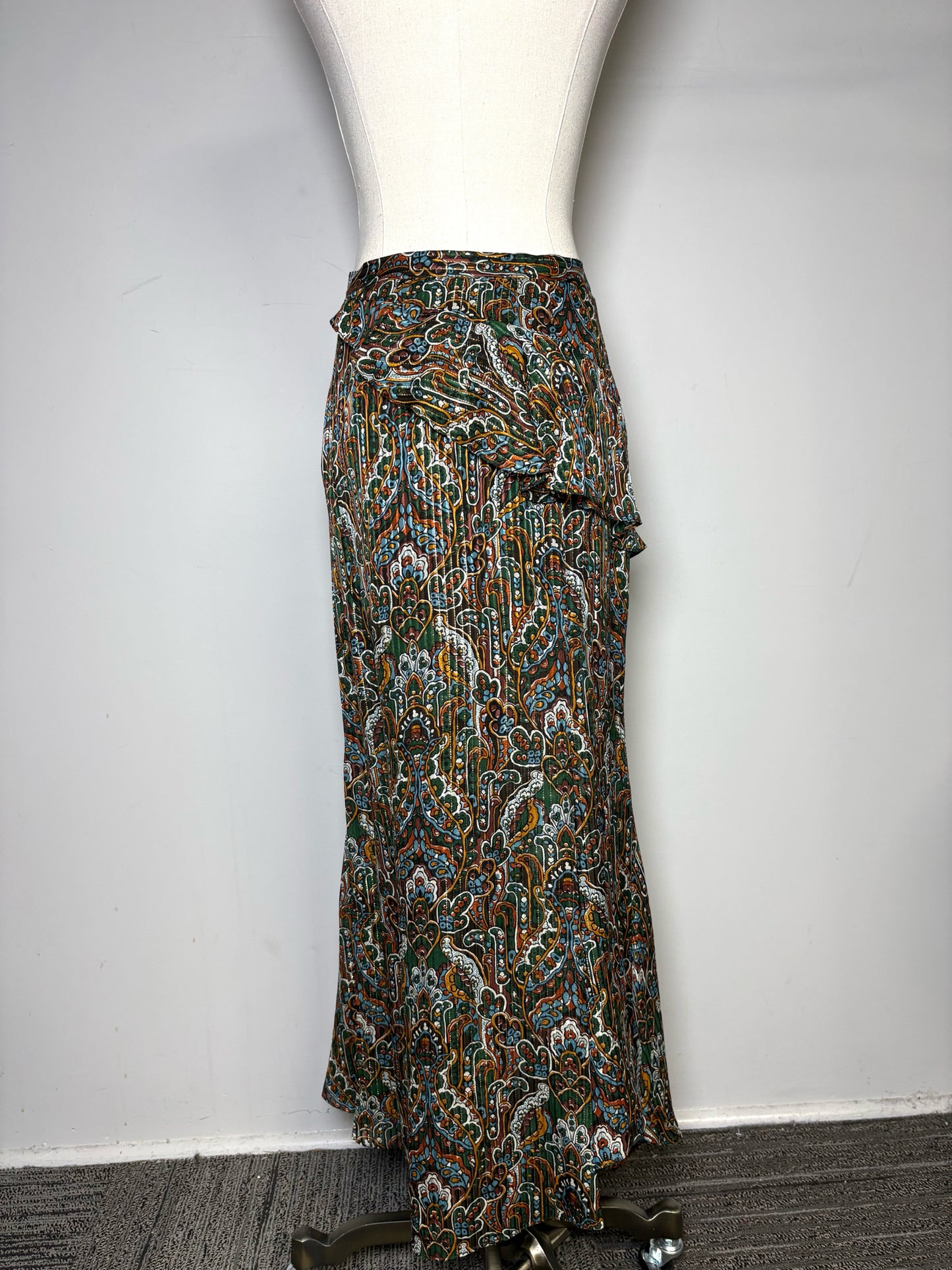 Women Size 10 Veronica Beard "Trixie Skirt" Multicolor Paisley Skirt Pre-Owned