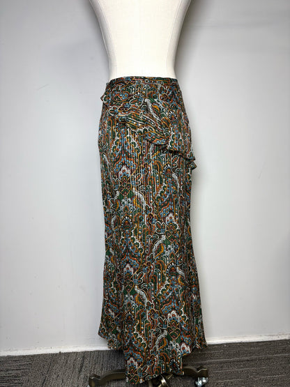 Women Size 10 Veronica Beard "Trixie Skirt" Multicolor Paisley Skirt Pre-Owned