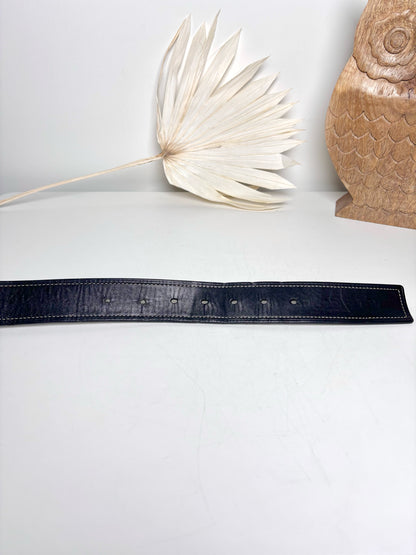 Mens Size 42 (L) Coach Black Leather Men's Belt