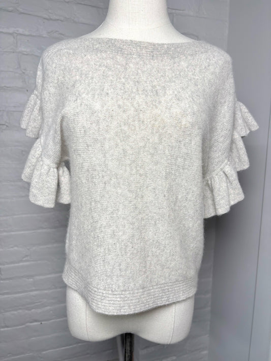 Women Size XS White + Warren Light Gray Solid Cashmere Sweater