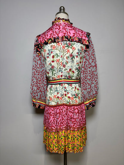 Size 6 (M) Alice + Olivia Multi-Color Floral Women's 100% Viscose Dress