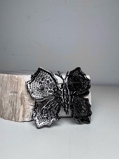 Black No Label Butterflly Stelring Crystals Pendant