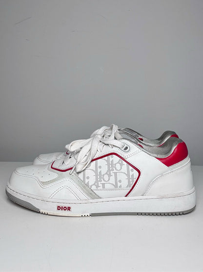 Christian Dior B27 Oblique Galaxy Low Top White, Red Men's Pre-owned Sneakers