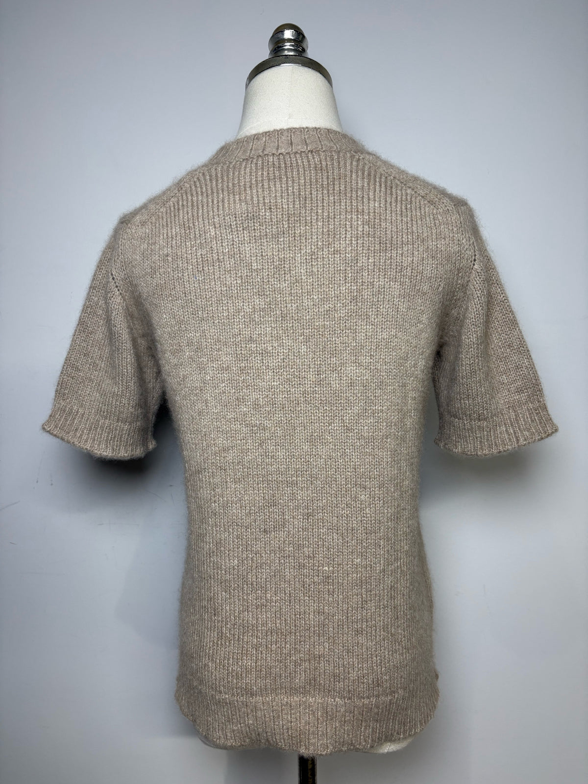 Women's Size M The Row Beige Pure Cashmere Ribbed Knit Pre-Owned Sweater