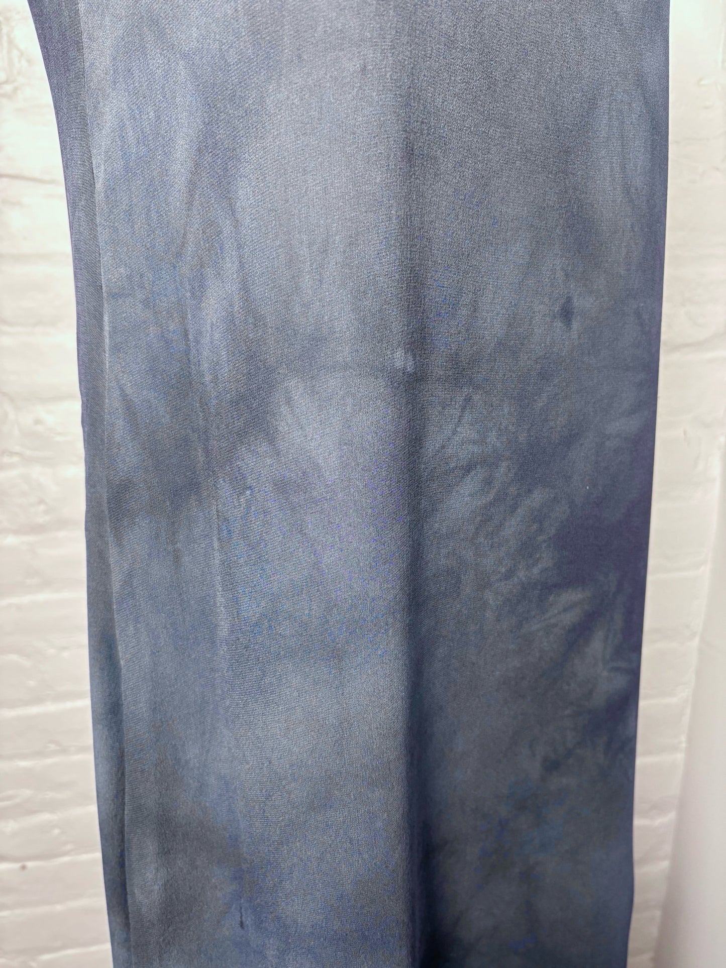 Women Size M Max Mara Blue Solid Silk Midi Dress