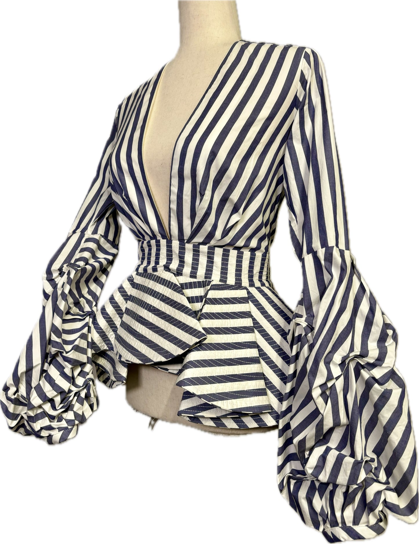 Johanne Ortiz Stripe St. Bart's Blouse