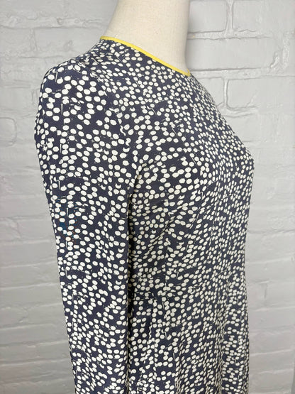 Women Size 4 Max Mara Blue, Cream Geometric Print Jumpsuit