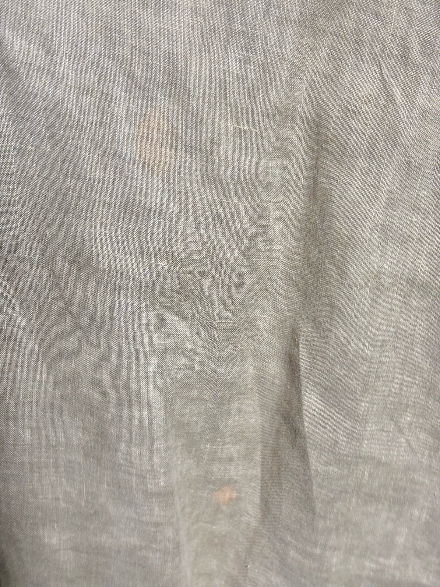 Byblos Tan Linen Blend Solid Men's Vintage Shirt