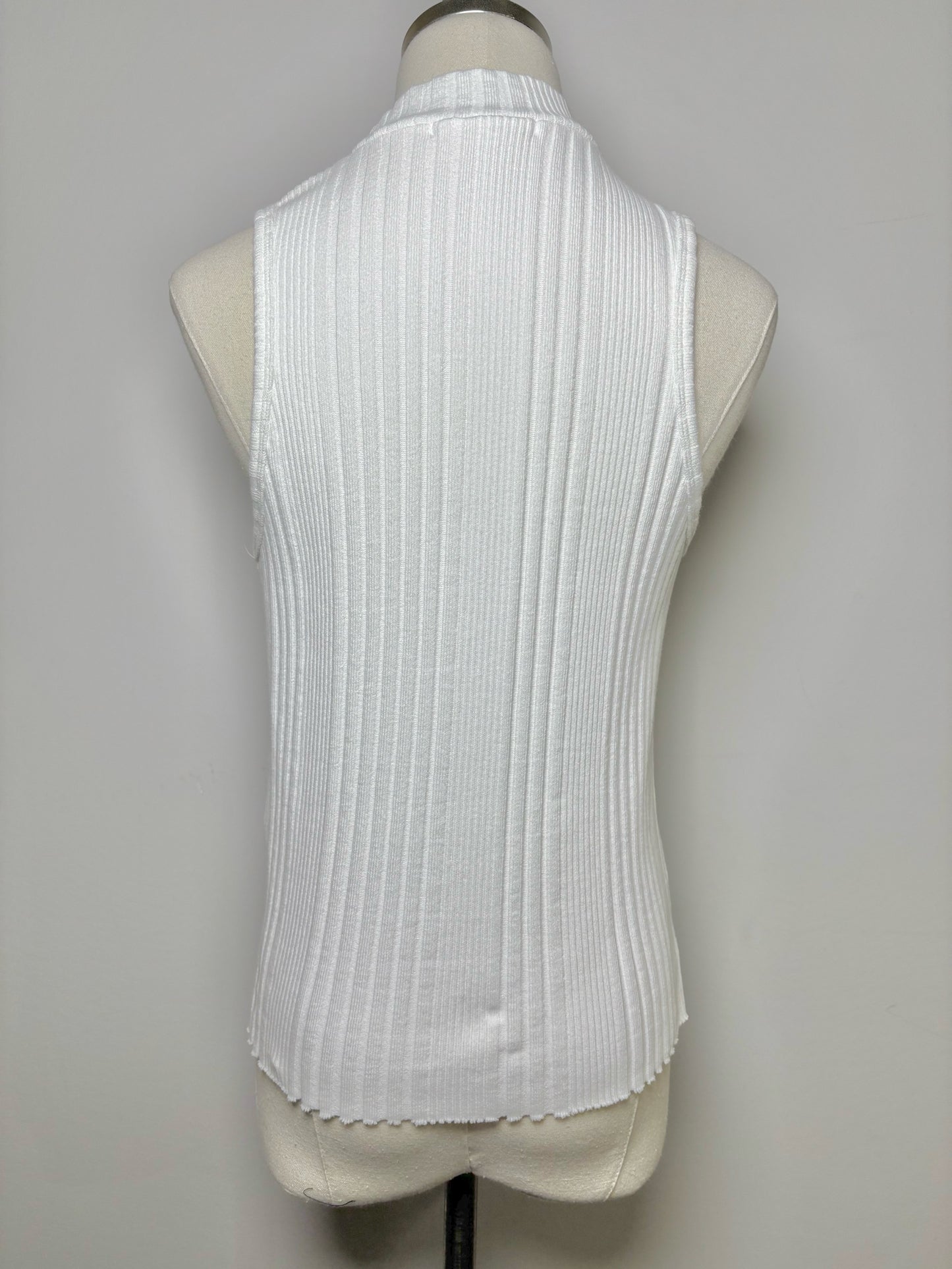 White Women Size M Stateside White Ribbed Cotton 2 Piece Set