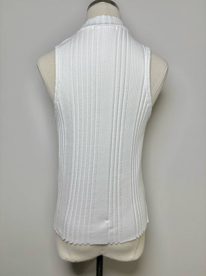 White Women Size M Stateside White Ribbed Cotton 2 Piece Set