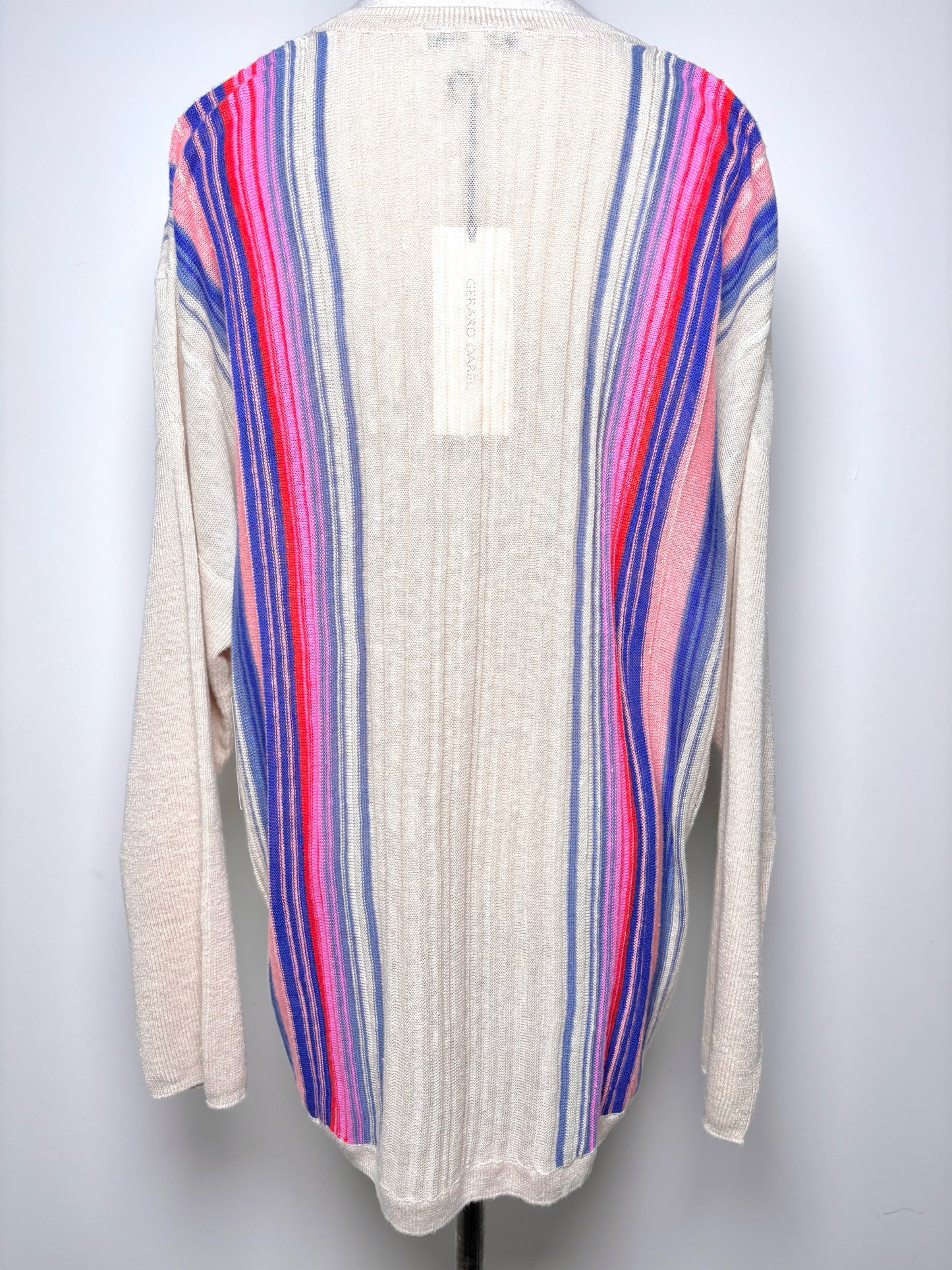 Women Size L Gerard Darel Beige, pink, blue Stripe NWT Top