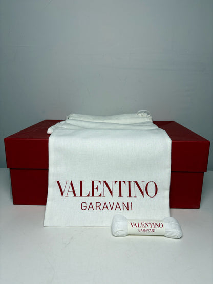 Women's Sz 40 Valentino Garavani One Stud White Platinum Pre-owned Sneakers