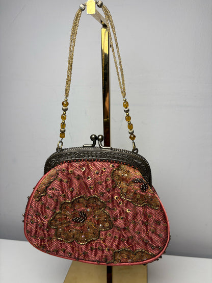 Women's Christiana Rose Embellished Vintage Y2K Pre-Owned Mini Purse