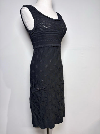 Women Size 36 (XS) Chanel Black Knit Mini Dress