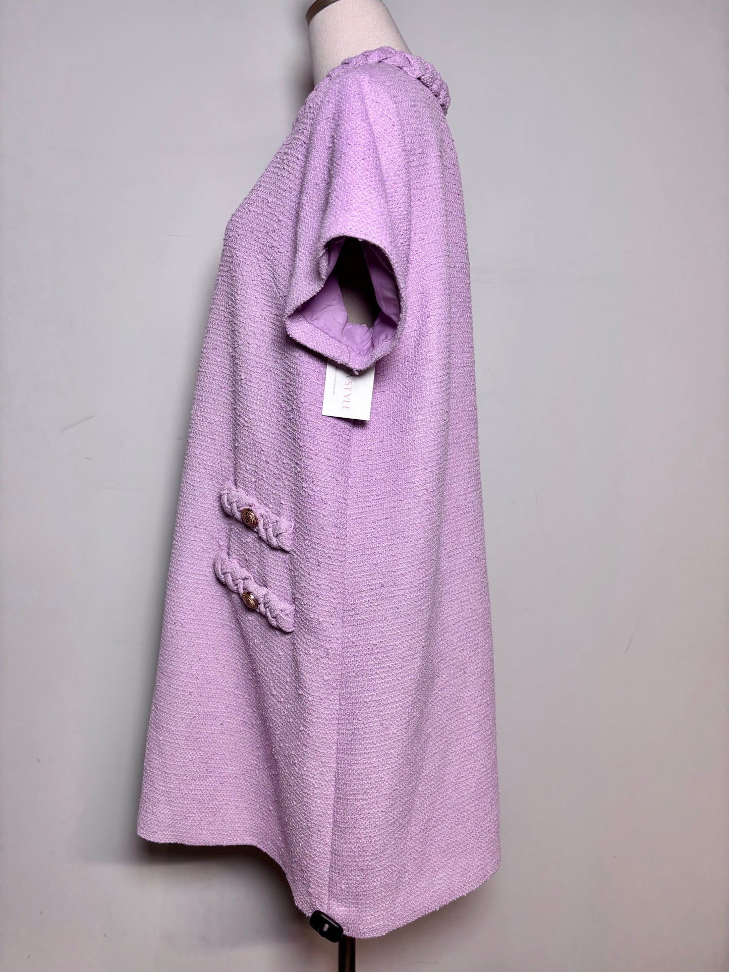 Women Size XXL Tuckernuck Jackie Tweed Lilac Pre-owned Dress