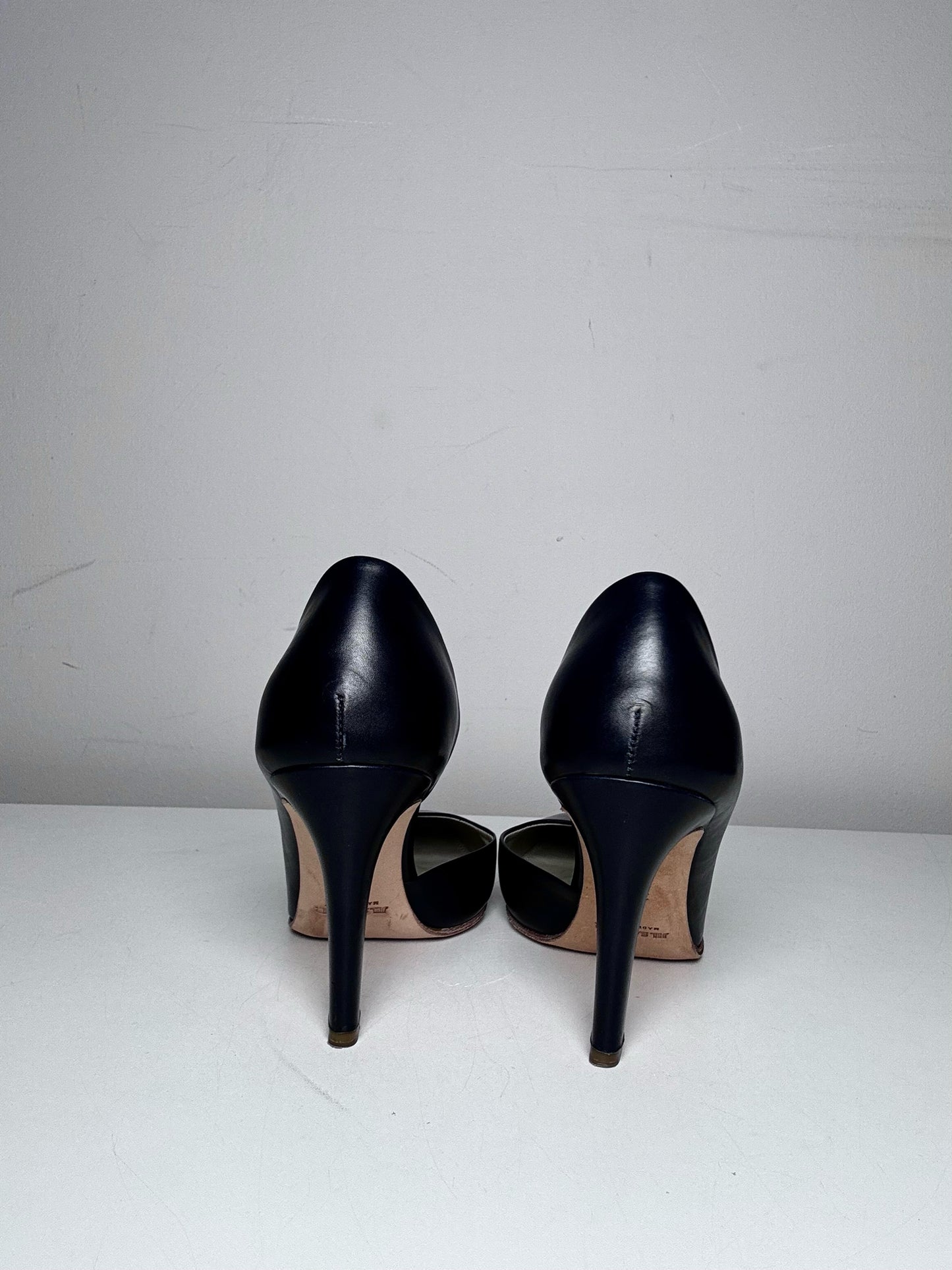 W Shoe Size 35.5 (5-5.5 US) Jil Sander D'orsay Black Leather  Pre-owned Heels