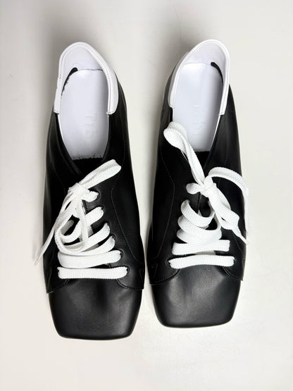 W Shoe Size 38 (8 US) Tibi Seth Black Leather Pre-owned, NWOT Lace-ups