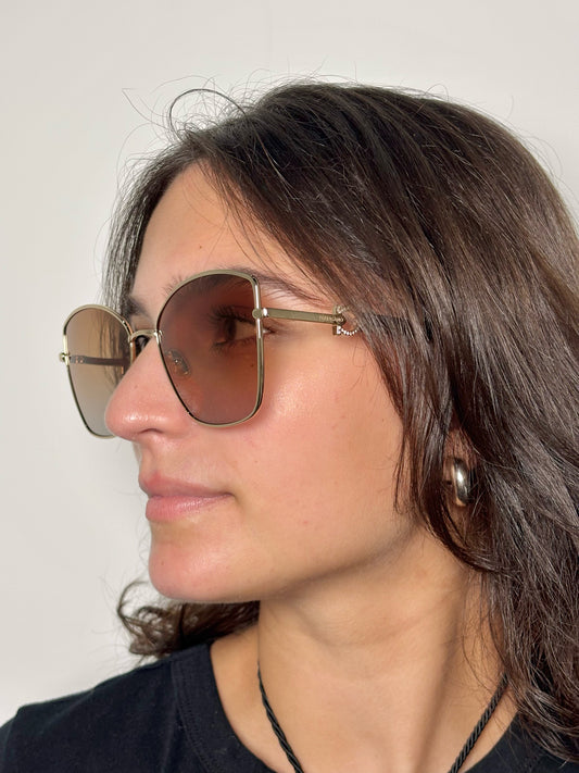 Metal Salvatore Ferragamo Pre-owned Gold Sunglasses