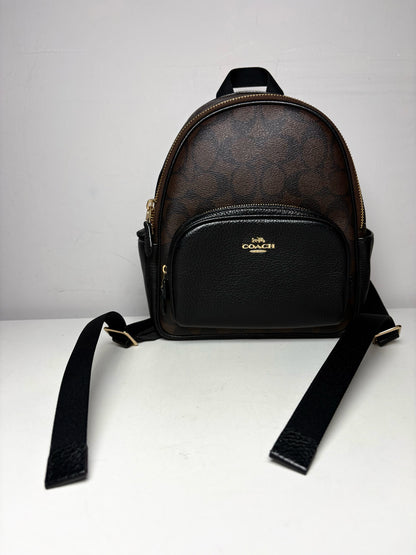 Women's Coach Coated Canvas Pre-owned Black, Brown Backpack