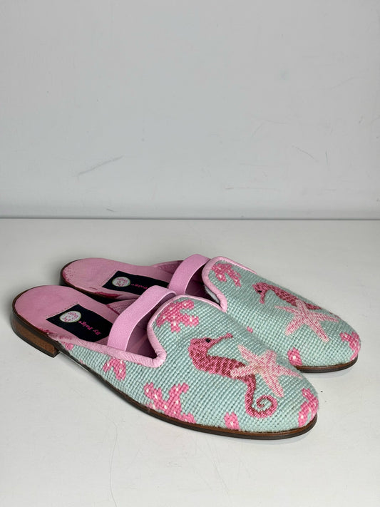 W Shoe Size M By Paige Pink Wool Pre-owned Slip-ons
