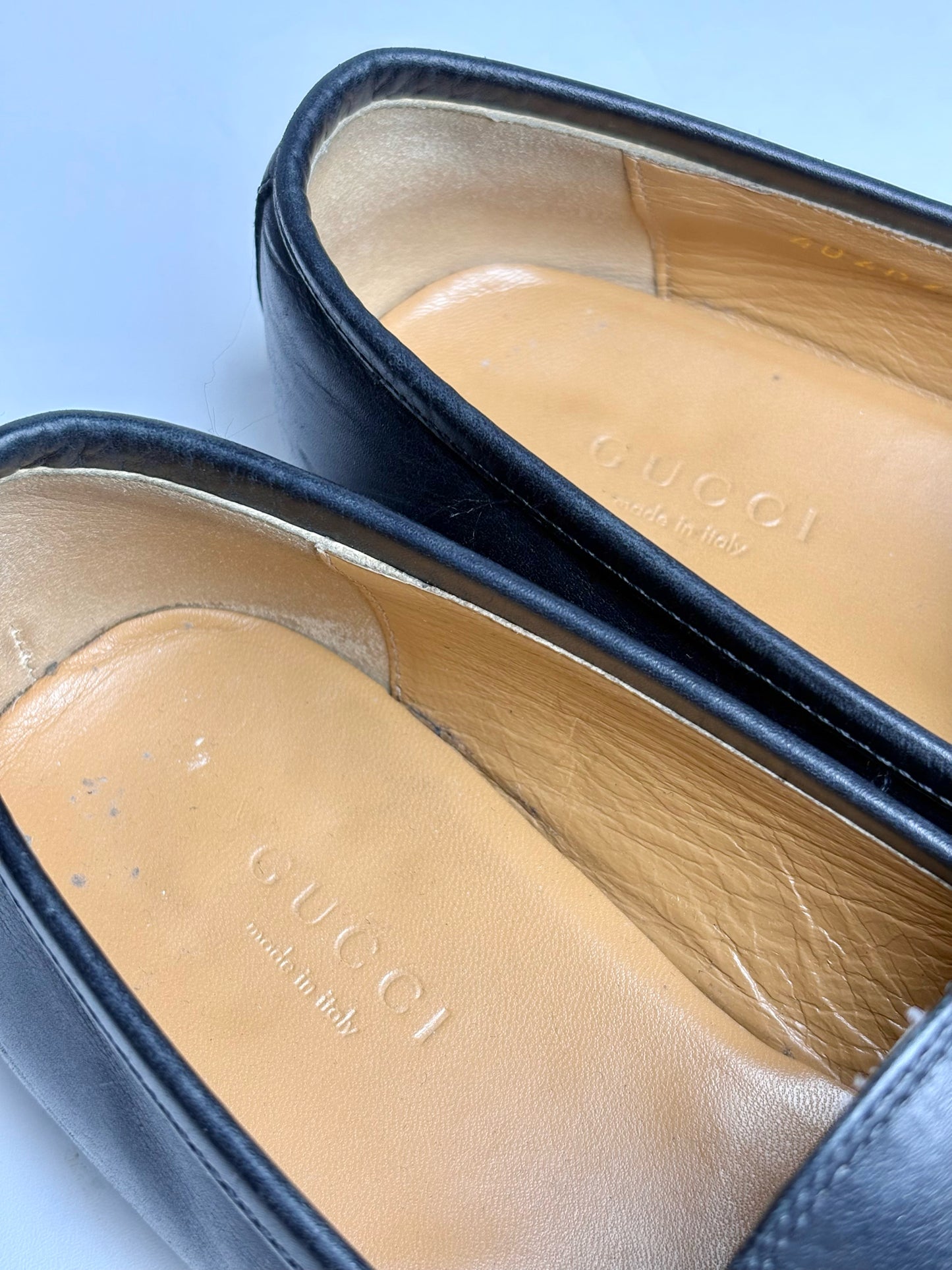 W Shoe Size 36 (5.5/6 US) Gucci Jordaan Black Leather Pre-owned Loafers