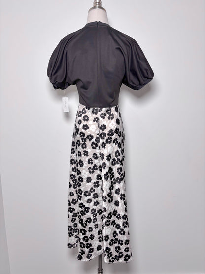 Women Size 1 (US 2-4) Ted Baker Black Part Floral & Solid Dress