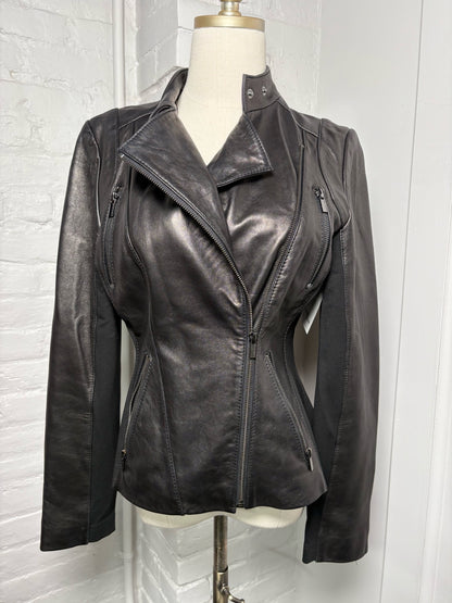 Women Size S Wilson's Leather Black Leather Moto Jacket