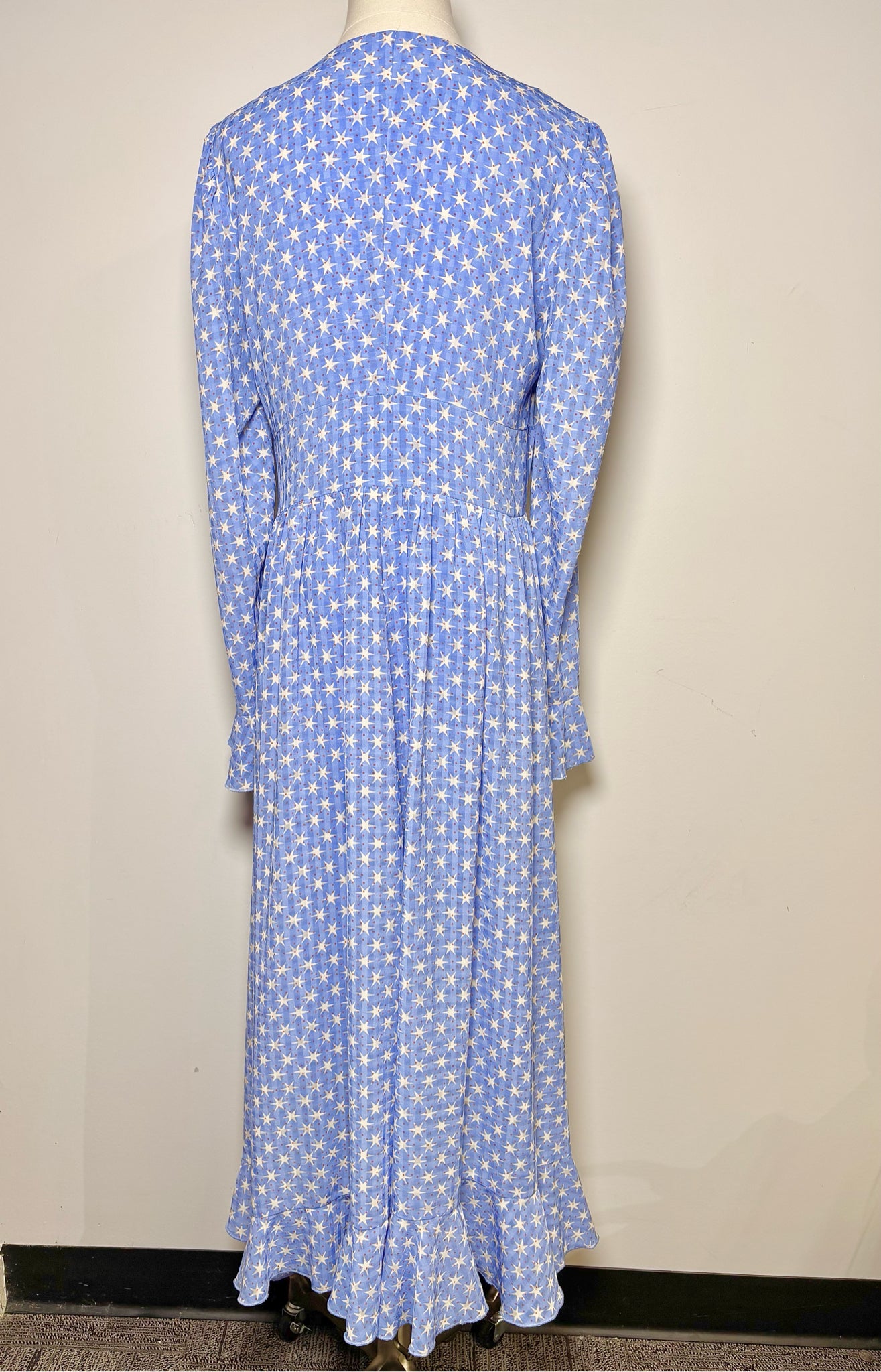 Women Size L Stine Goya Blue Stars Maxi Dress