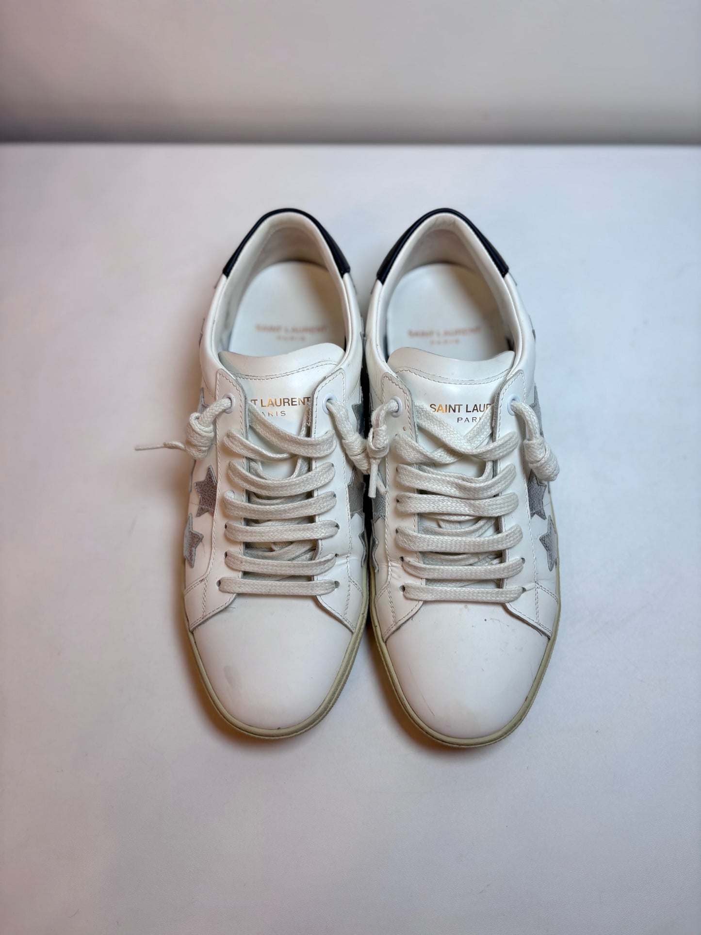 W Shoe Size 38 (8 US) Golden Goose White Leather Gold Star Pre-owned Sneakers